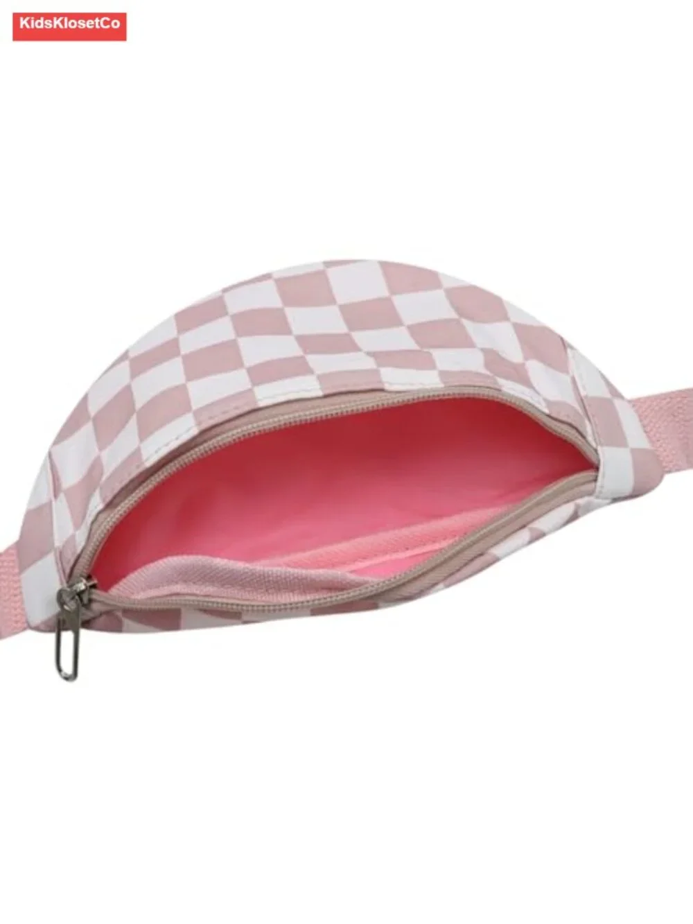 Canvas Checkered Fanny Pack with Adjustable Belt
